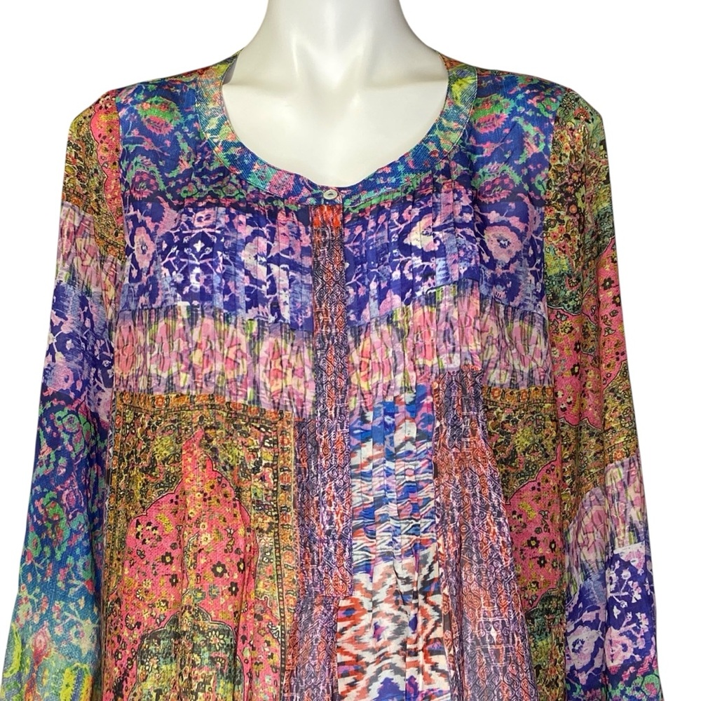 Daniel Rainn Multicolored Patterned Long Sleeve B… - image 2